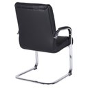 Ver imagem 5 de Kit com 6 Cadeiras Office Base Fixa em Aço Cromado e Couro Ecologico Austin Preto