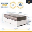Ver imagem 3 de Cama Box Baú Solteiro com Colchão de Espuma D33 Millenium One Face Branco