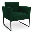 Ver imagem 3 de Sofá Namoradeira e Poltrona Industrial Preto Elisa Bouclê D03 - D?rossi Cor Verde