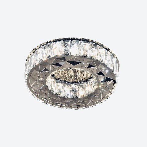 Lustre Plafon 24w Redondo 35cm Cristal Led Sobrepor 6000k Bivolt