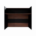 Ver imagem 6 de Balcão Atendimento Recepção Consultório 120 Cm X 110 Cm F5 Cor:louro Preto com Preto