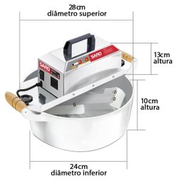 Misturador Elétrico Automático para Massas de Doces e Salgados 4 Litros Bivolt Saro - 3