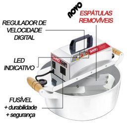 Misturador Elétrico Automático para Massas de Doces e Salgados 4 Litros Bivolt Saro - 4