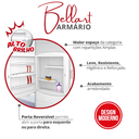 Ver imagem 3 de Kit 6 Unidades Armário para Banheiro com Espelho Modelo Sobrepor Bellart Colors Durín