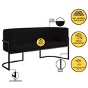 Ver imagem 3 de Kit 2 Poltronas + Sofá 2 Lugares Base de Metal Black Veludo Cor:preto