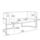 Ver imagem 4 de Kit 2 Poltronas + Sofá 2 Lugares Base de Metal Black Veludo Cor:preto
