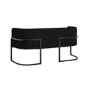 Ver imagem 6 de Kit 2 Poltronas + Sofá 2 Lugares Base de Metal Black Veludo Cor:preto