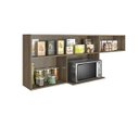 Ver imagem 2 de Conjunto de Armários Star com 3 Portas + Nicho para Micro-ondas Itatiaia