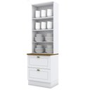 Ver mais imagens de Cristaleira 02 Portas 02 Gavetas 71,5 Cm Americana Henn Branco Hp