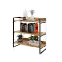 Ver imagem 3 de Estante Ferro e Madeira 3 Prateleiras para Livros e Bebidas