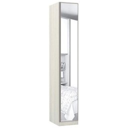 Guarda-Roupa Modulado 1 Porta Emoldurada com Espelho 5 Prateleiras 40cm Prime Plus Luciane Móveis - 1