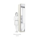 Ver imagem 4 de Guarda-Roupa Modulado 1 Porta Emoldurada com Espelho 5 Prateleiras 40cm Prime Plus Luciane Móveis