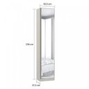 Ver imagem 3 de Sapateira Modulado 1 Porta Emoldurada com Espelho 9 Prateleiras 50cm Prime Plus Luciane Móveis