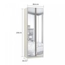 Ver imagem 3 de Guarda-Roupa Modulado 2 Portas Emolduradas 2 Espelho 1 Maleiro 3 Gavetas 80cm Prime Luciane Móveis