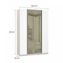 Ver imagem 3 de Guarda-Roupa Modulado Espelhos Reflecta 4 Portas Emolduradas 3 Gavetas Nichos Colmeia 159cm Prime Lu