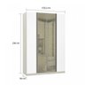 Guarda-Roupa Modulado Espelhos Reflecta 4 Portas Emolduradas 3 Gavetas Nichos Colmeia 159cm Prime Lu - 3