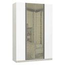 Ver imagem 1 de Guarda-Roupa Modulado Espelhos Reflecta 4 Portas Emolduradas 3 Gavetas Nichos Colmeia 159cm Prime Lu