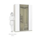 Ver imagem 4 de Guarda-Roupa Modulado Espelhos Reflecta 4 Portas Emolduradas 3 Gavetas Nichos Colmeia 159cm Prime Lu