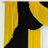 Cortina Varão Duplo Malha 3,00M X 2,60M Preto Amarelo - 2