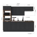 Ver imagem 4 de Armário de Cozinha Modulada Completa Fidelitá Nara 100% MDF 5 Peças 270cm 14 Portas 2 Gavetas sem