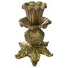 Castiçal 1 Vela 9 Cm Bronze Trabalhado Jantar Altar Igrejas - 1