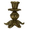 Castiçal 1 Vela 9 Cm Bronze Trabalhado Jantar Altar Igrejas - 3