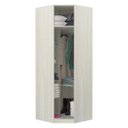 Ver imagem 2 de Guarda-Roupa Modulado Canto Diagonal com Espelho 1 Porta Emoldurada 6 Prateleiras 1 Cabideiro 83,8cm