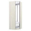 Ver imagem 1 de Guarda-Roupa Modulado Canto Diagonal com Espelho 1 Porta Emoldurada 6 Prateleiras 1 Cabideiro 83,8cm