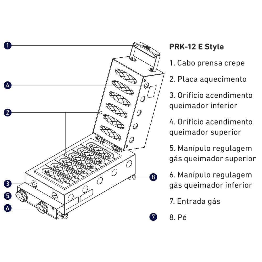 Crepeira Elétrica 12 Cavidades de Palito Progás Prk-12 Style 220v - 2