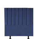 Ver imagem 2 de Kit Cabeceira e Calçadeira Baú Solteiro 100cm Cancun Suede Azul Marinho - D A DECOR