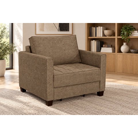 Sofá Cama Solteiro 100 cm Linho Fusion Yescasa
