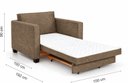 Ver imagem 3 de Sofá Cama Solteiro 100 cm Linho Fusion Yescasa
