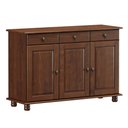 Ver imagem 1 de Balcão Buffet Sala de Jantar Rústico 128cm 3 Portas 3 Gavetas Rubia F07 Café - Mpozenato