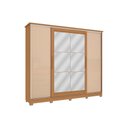 Ver imagem 1 de Guarda Roupa Casal 4 Portas de Correr e 4 Gavetas C- Espelho e Pés Cb01n565 Canela-macadamia