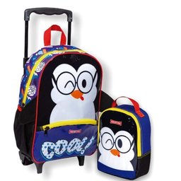 Kit Mochila Escolar Infantil Mochilete Media Sestini Kids Basic Pinguim Sestini - 1