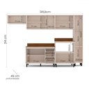 Ver imagem 4 de Cozinha Completa Koya 12 Portas 3 Gavetas 40250044 Creme - Politorno