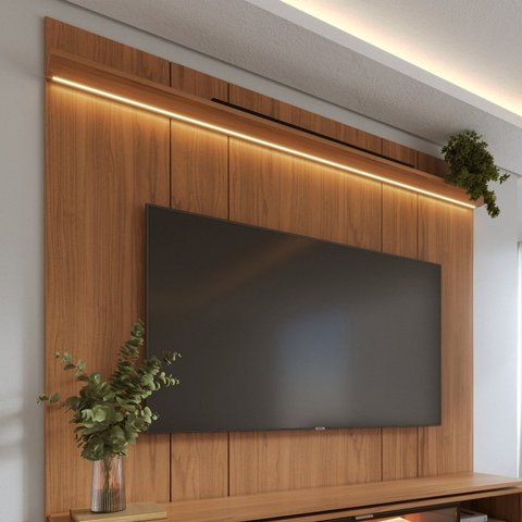Painel Neon Float 2,15 m para TV com Iluminação LED Canella
