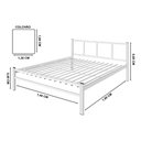 Ver imagem 2 de Cama de Casal 1,40 Int. de Tubolar/aço Alojamentos.:cama Casal/branco