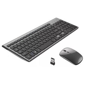 Kit Teclado e Mouse Wifi 2.4ghz Slim com Bateria Interna Te117