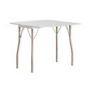 Ver imagem 3 de Conjunto Mesa de Cozinha Multiuso Dobrável e 2 Banquetas 1700 Prata Branco Prata Branco Carraro