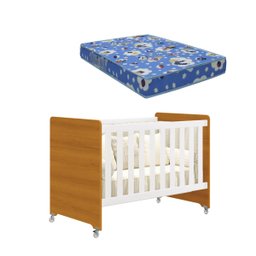 Berço Americano Evolution Multifuncional 4 em 1 com Colchão - Reller - Branco Fosco/ Savana - 2 Berço Americano Evolution Multifuncional 4 em 1 com Colchão - Reller - Branco Fosco/ Savana - 2