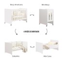 Ver imagem 4 de Berço Americano Evolution Multifuncional 4 em 1 com Colchão - Reller - Branco Fosco/ Savana