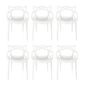 Ver imagem 1 de Conjunto 6 Cadeiras Allegra Cor Branco – Design e Sofisticação, Resistentes e Ergonômicas
