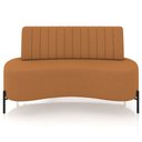 Ver imagem 3 de Sofá Chaise 2 Lugares Sala Living 160cm Pés Industrial Cayman K01 Linho Terracota - Lyam Decor