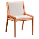 Ver imagem 1 de Cadeira para Mesa de Jantar Mali 52cm Madeira Maciça | Linho Off White - Sallar Home