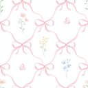 Ver imagem 2 de Papel de Parede Floral Lacos Rosa Aquarela ( Auto Adesivo Fosco )