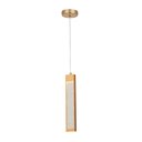 Ver imagem 1 de Pendente Retangular Dourado com Cristal 33cm Led 5W 3000K Bivolt