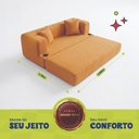 Ver imagem 3 de Sofá Cama Muna 1,50m Xpand Tech Tecido Bouclê Caramelo Cama Inbox