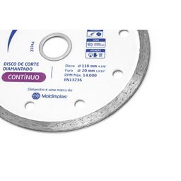 Disco Corte Diamantado Contínuo 110mm - 14000rpm - Dimaestro - 2