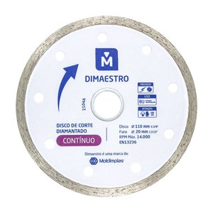 Disco Corte Diamantado Contínuo 110mm - 14000rpm - Dimaestro
